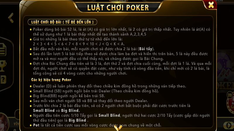 Game bài Poker chưa bao giờ bi lung lay vị trí top 1 BXH